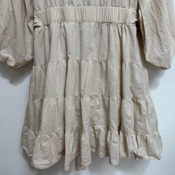 Banana Republic Factory Tiered Surplice Mini Dress Women XXL V-Neck Balloon Slee - Picture 9 of 13